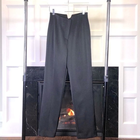 Prabal Gurung V-Front Black Crepe Trouser Pants NWT size 4 - Picture 7 of 7